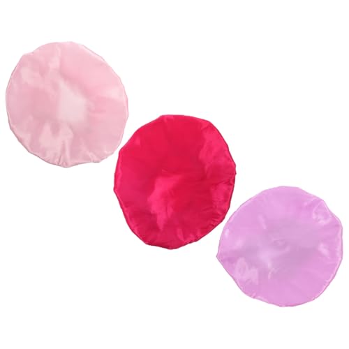VINTORKY 3stücke Nachtmütze Für Junge Mädchen Mit Breiter Krempe Elastisch Und Atmungsaktiv Schlafmütze in Bonbonfarbe Rosa Hellrosa Handgefertigt Bequem Für Junge Mädchen von VINTORKY