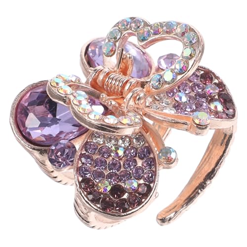 VINTORKY Schmetterling Haarklammer mit Strass Mittlere Elegante Haarklammer für Frauen und Mädchen Stabiler Haarclip für Dünnes und Dickes Haar Modisches Haaraccessoire für Alltag und von VINTORKY