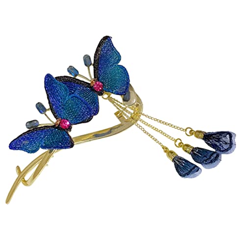 VINTORKY Für Frauen Ästhetische Haarnadel Mit Quaste Stilvolle Bestickte Haarspange von VINTORKY