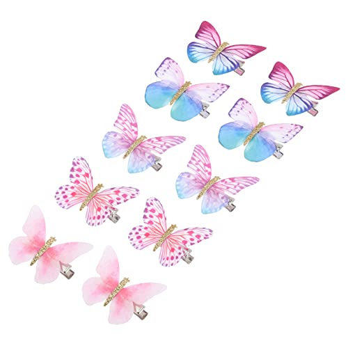 VINTORKY 10stücke Schmetterlings Kopfschmuck Haarspangen Schmetterlingshaarnadeln Für Mädchen Party Cosplay Dekore Haarspangenornamente Entzückende Haarspange Halloween Schmetterlingshaarsp von VINTORKY