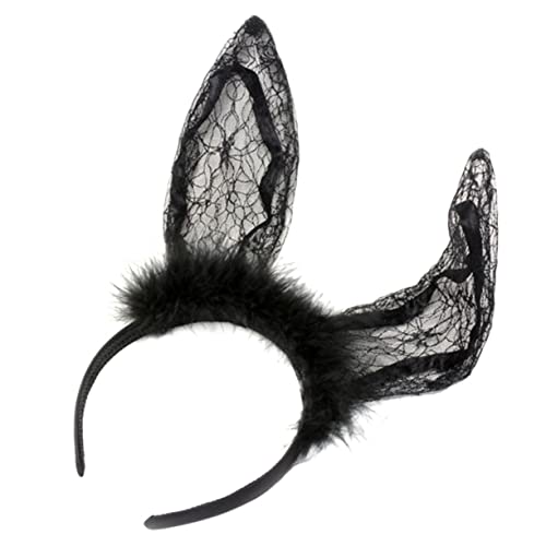 VINTORKY 1stück Lace Ear Headband Für Frauen Kreative Haarschmuck-accessoires Für Halloween Weihnachten Geburtstagsfeiern Einzigartiges Design Komfortabel Und Auffällig von VINTORKY