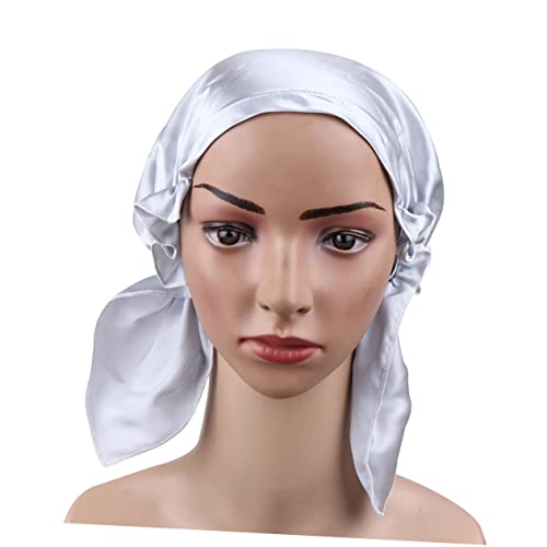 VINTORKY Seiden Schlafmütze Für Damen Bequeme Elastikmütze Muttermütze Zum Schlafen Haarschutz Aus Material Für Chemotherapie Und Alltag von VINTORKY