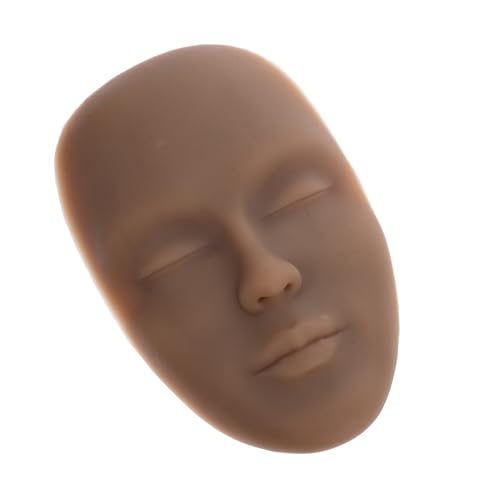 VINTORKY Silikon Übungshaut Gesicht Kopf für Make Up Praxis Realistische Mannequin Haut zum Üben von Augenbrauen Lippen und Wimpern Langlebiges Abnehmbares Trainingswerkzeug für von VINTORKY