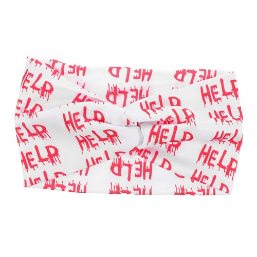 VINTORKY Halloween-stirnband Mit Buchstaben-design Breite Elastische Wraps Für Frauen Und Mädchen Party von VINTORKY