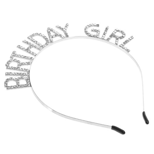 VINTORKY Stirnband Stirnbandschmuck hair accessories for girls gastgeschenke geburtstag Geburtstagskrone Geburtstags-Stirnband für Teenager-Mädchen Haargummi Haarband Strasssteine von VINTORKY