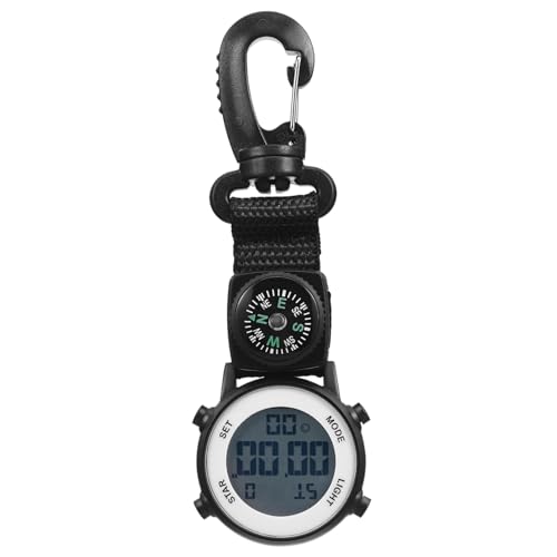 VINTORKY Herren Elektronische Taschenuhr mit Gürtelclip Robuste Hängeuhr Nylon für Outdoor Aktivitäten Präzise Clip On Uhr für Wandern und Camping von VINTORKY