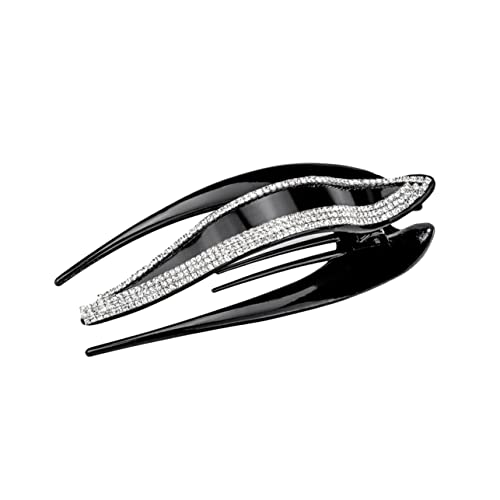 VINTORKY Kopfbedeckung Damen Strass-clip Haarnadel Haar Clip Für Frauen Schwarz Hochsteckfrisur Zubehör Mit Clips Für Party Und Alltag von VINTORKY