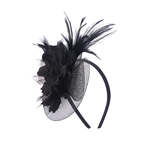 VINTORKY Haarspangen Für Damen Stirnband Für Die Teeparty 20er-jahre-fascinator-stirnband Fascinator-hut Für Frauen Stirnband Aus Den 1920er Jahren Haarband Für Damen Schal Braut Mädchen von VINTORKY