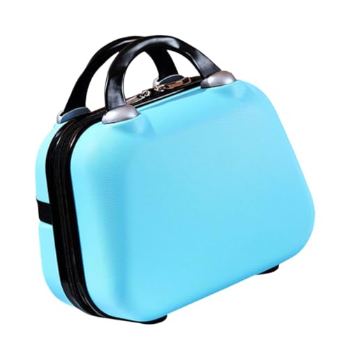 VINTORKY Tragbare Kosmetiktasche für Damen Handgefertigter Make Up Organizer mit Fächern für Reise und Alltag Pfau Blau Langlebig und Praktisch von VINTORKY