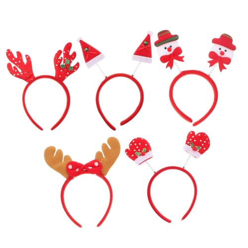 VINTORKY 5stücke Weihnachts Stirnband Dekorativer Schneemannkopf Haarschmuck Für Partys Junge Mädchen Leicht Und Verformungsbeständig Für Kostümpartys Weihnachten Ostern von VINTORKY
