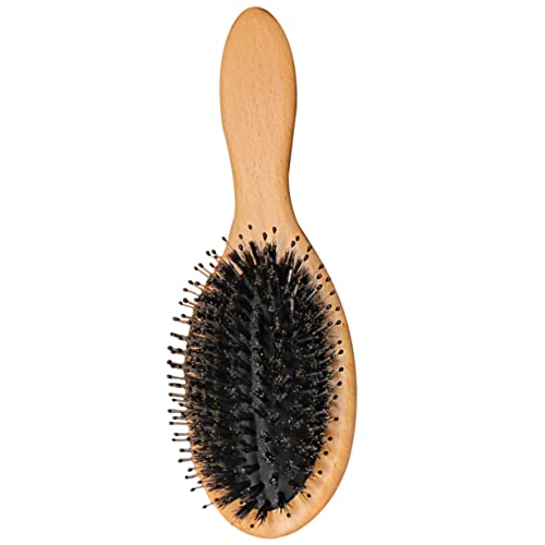 VINTORKY Wildschweinborsten Haarbürste Damen Haarstyling Paddelkamm Haarkamm Für Lockenhaar Und Trockenhaar Tragbar von VINTORKY