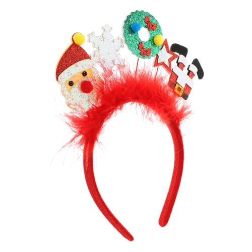 VINTORKY christmas haarreif christmas headband festlicher Party-Haarreifen Weihnachts-Cosplay-Stirnband Weihnachtsstirnbänder Zylinder süßes weihnachtsstirnband Weihnachtsfeier Stirnband von VINTORKY