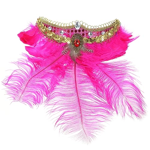 VINTORKY Carnival Fascinator Kopfschmuck Mit Federn Eleganter Haarreif Für Frauen Für Karneval Partys Und Besondere Anlässe Leuchtendem von VINTORKY