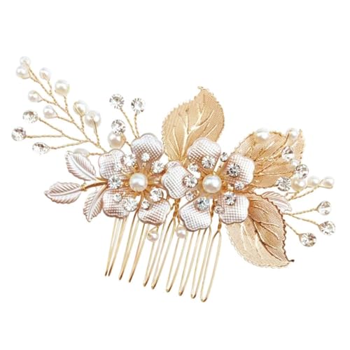 VINTORKY hochzeitshaar schmuck wedding hair accessories Haarstyling-Zubehör formelle Haaraccessoires für Blatthaarkamm dekorative Haarkämme für Damen Hanfu Kopfbedeckung Haarnadel von VINTORKY