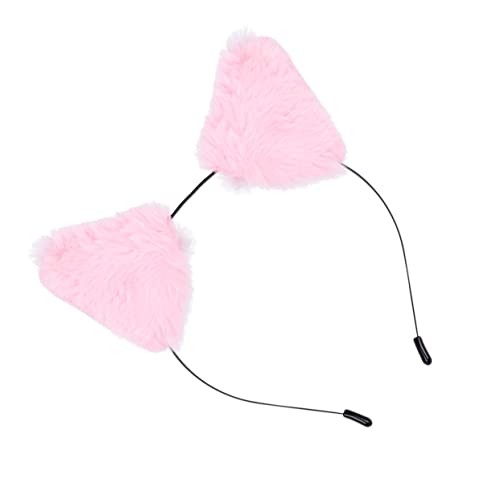 VINTORKY Tierohr-haarreif Rosa Pailletten Haarband Stirnband Elastisch Metallkopfschmuck Ohrhaarband Ohrkopfbedeckung Haarreif Für Party Kostüm von VINTORKY