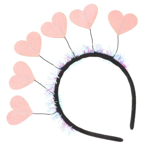 VINTORKY valentinstag stirnband fasching haarschmuck faschings haarschmuck Stirnband in Herz-Stirnband Kleider Haarbänder Haarschmuck für Frauen niedliche Haaraccessoires dreidimensional von VINTORKY