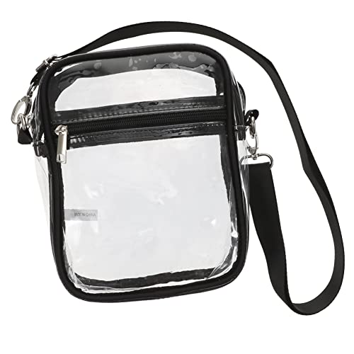 VINTORKY Transparente Umhängetasche Für Damen Abnehmbarem Schultergurt Mit Reißverschluss Geeignet Für Sportveranstaltungen Und Reisen von VINTORKY