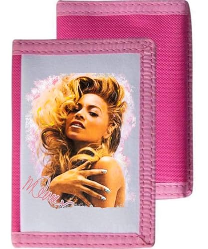 Beyonce Merch Kinder Mädchen Geldbörse für Mädchen Beyonce Geschenke Merch Kinder Tri Fold Wallet, rose, Casual von VINTRO