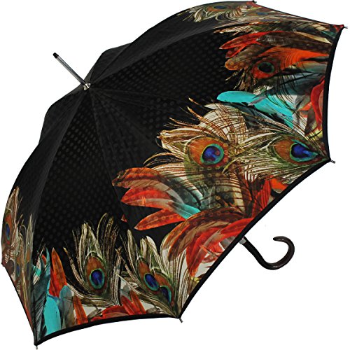 Doppler Manufaktur Damen Stockschirm Elegance Satin VIP - Boheme Peacock von VIP