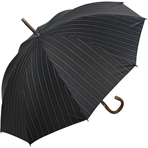 Regenschirm Doppler Kastanie Orion - schwarz mit Nadelstreifen von VIP