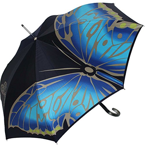 VIP Regenschirm Elegance Noblesse Butterfly blau von VIP