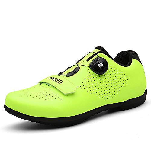 VIPBQO Herren Fahrradschuhe Atmungsaktive Schuhe Fahrradschuhe Radsportschuhe Schuhe Gr.37-47 (42,Gelb) von VIPBQO