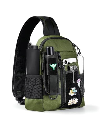 VIPERADE CHS1 EDC Brusttasche Herren Schultertasche,Leichter Sling Bag Klein Sling Rucksack mit verstellbarem Schultergurt Multipurpose Crossbody Shoulder Bag Klein Umhängetasche von VIPERADE