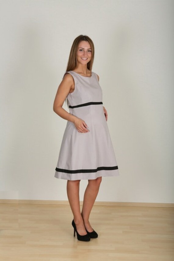 Umstandsmode Umstandskleid Gs Grau-Schwarz von VIPMama