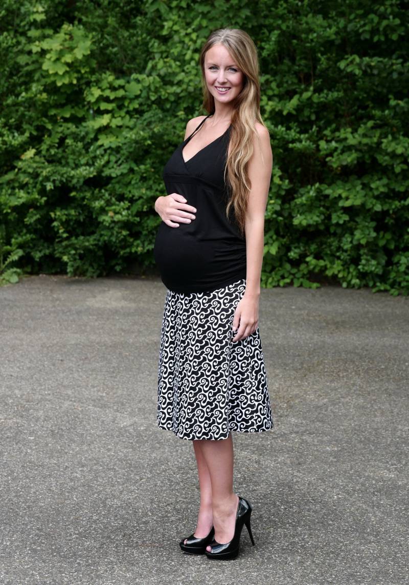 Umstandsmode Umstandsrock Sw Schwarz-Weiß Gr. 36 von VIPMama