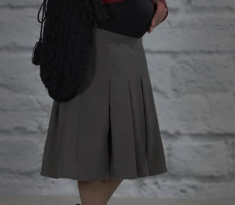 Umstandsrock Sg Grau Umstandsmode von VIPMama