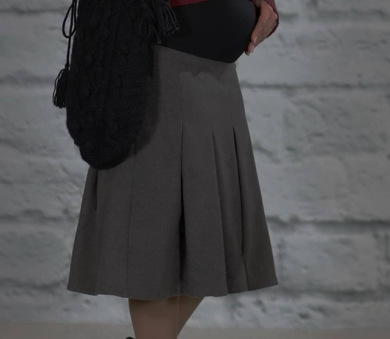 Umstandsrock Sg Grau Umstandsmode von VIPMama