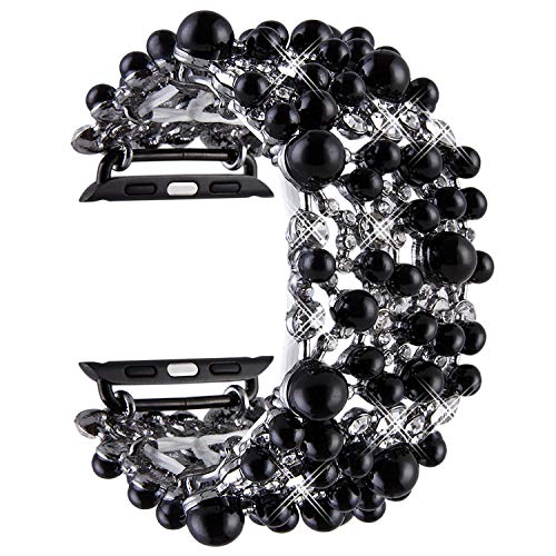 VIQIV Bling Bands Kompatibel mit Apple Watch Band 38 mm 40 mm 41 mm 42 mm 44 mm 45 mm 49 mm iWatch Serie SE 9 8 7 6 5 4 3 2 Ultra, Diamant-Strass-Metallperle, elegantes Armband für Frauen VIQIV Bling Bands Kompatibel mit Apple Watch Band 38 mm 40 mm 41 mm 42 mm 44 mm 45 mm 49 mm iWatch Serie SE 9 8 7 6 5 4 3 2 Ultra, Diamant-Strass-Metallperle, elegantes Armband für Frauen von VIQIV