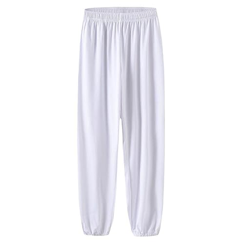 VIRACIN Kung Fu Pants Tai Chi und Wing Chun Hose für Damen und Herren, Sporthose, leichte und glatte Kampfsporthose, Weiß-XXL von VIRACIN