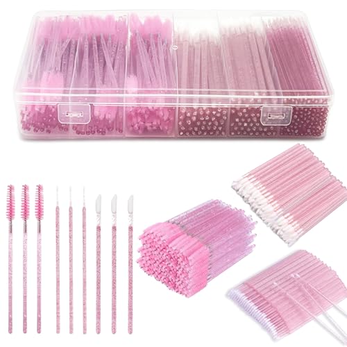 VIHARYEM 300-teiliges Einweg-Mascara-Stäbe-Set, 100 Wimpernpinsel, 100 Lippenstift-Pinsel, 100 Mikro-Make-up-Pinsel, Make-up-Werkzeug-Set mit Organizer-Box VIHARYEM 300-teiliges Einweg-Mascara-Stäbe-Set, 100 Wimpernpinsel, 100 Lippenstift-Pinsel, 100 Mikro-Make-up-Pinsel, Make-up-Werkzeug-Set mit Organizer-Box von VIRAHYEM
