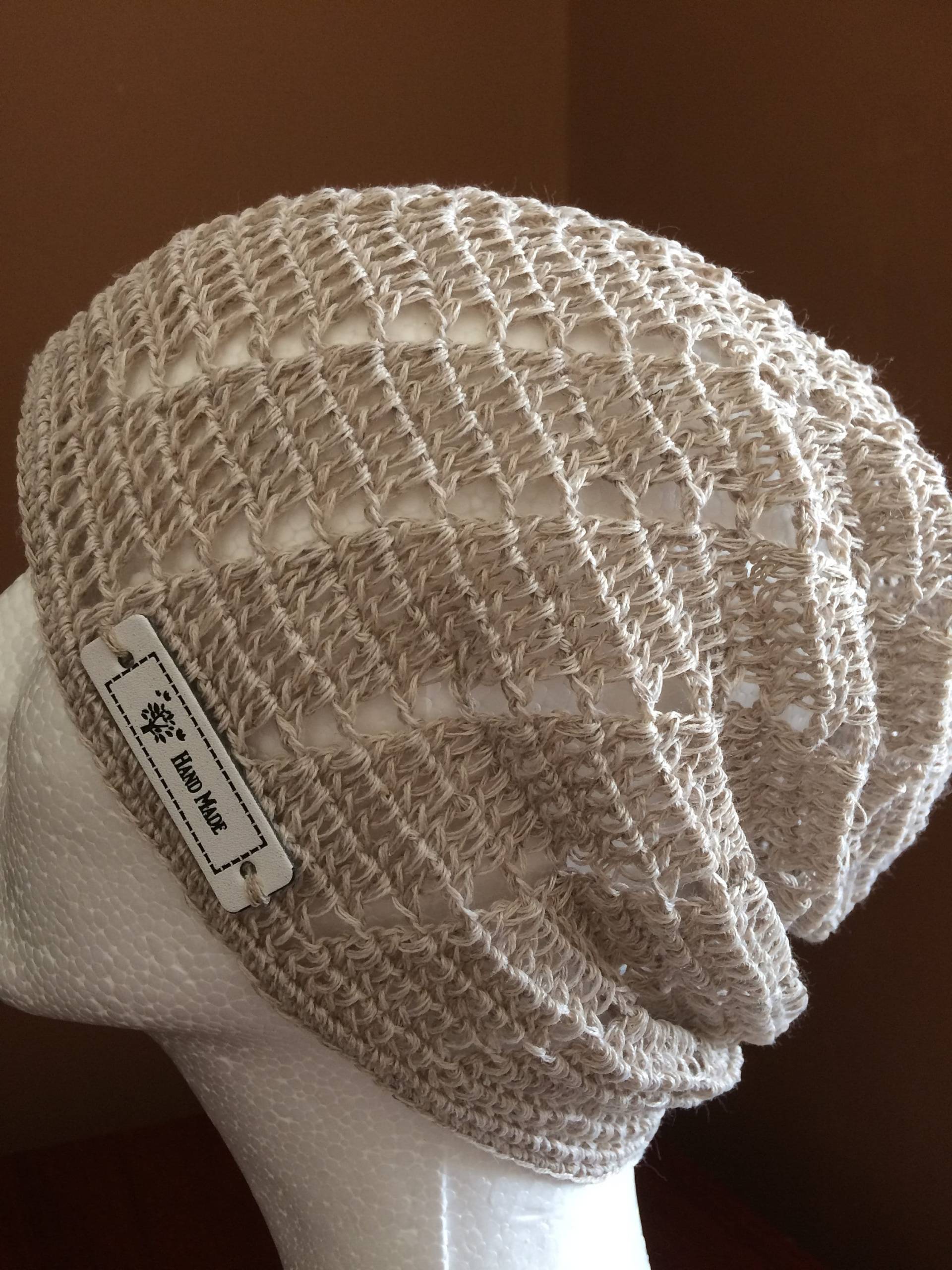 Gehäkelte Mütze.slouchy Mesh Mütze.spitze Chemo Beanie Herrenmütze.strick Strand Boho Mütze Für Dame.handgemachte Damen Mütze.gestrickte Sommermütze von VIRGA63DESIGN