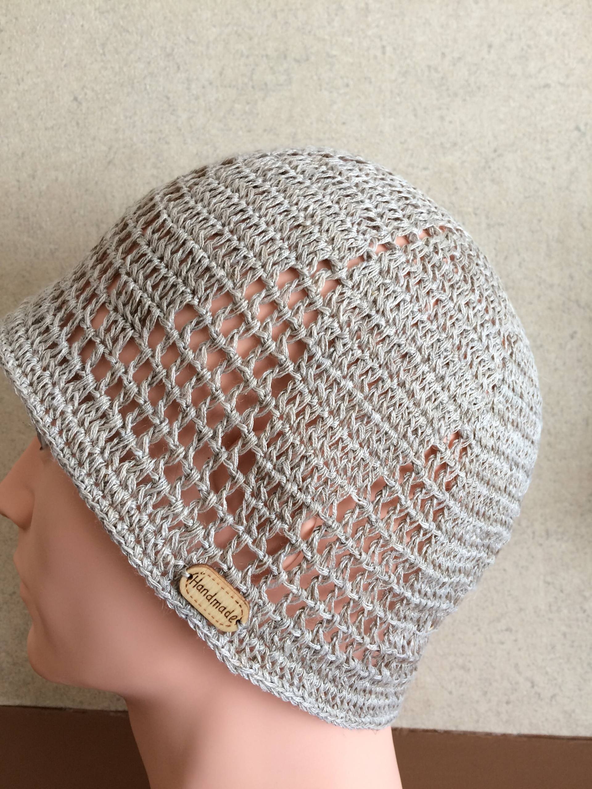 Gehäkelte Sommermütze.herren-Damen Kurze Beanie Mütze.strick Kufi Totenkopf Mütze.gehäkelte Leinen Chemo Mütze.stricken Große von VIRGA63DESIGN