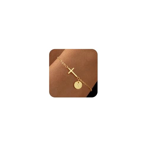 VIROMY Gold Armbänder für Frauen Dainty Cross Chain 14K Gold Plattiert Ursprüngliche Y Anhänger Armband für Frauen Charm Letter Chain Dainty Nicht Anlaufender Schmuck VIROMY Gold Armbänder für Frauen Dainty Cross Chain 14K Gold Plattiert Ursprüngliche Y Anhänger Armband für Frauen Charm Letter Chain Dainty Nicht Anlaufender Schmuck von VIROMY