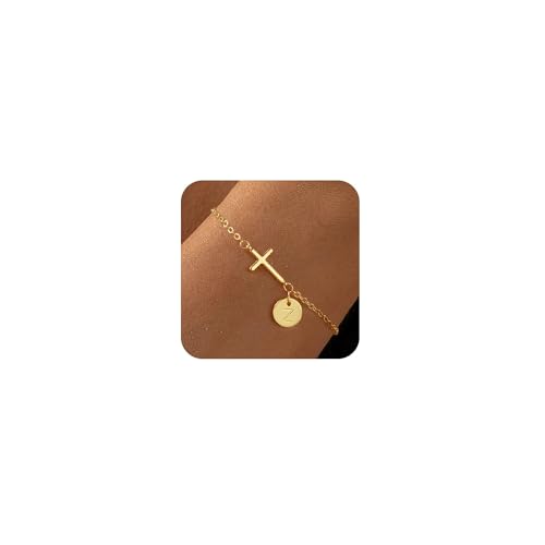 VIROMY Gold Armbänder für Frauen Dainty Cross Chain 14K Gold Plattiert Ursprüngliche Z Anhänger Armband für Frauen Charm Letter Chain Dainty Nicht Anlaufender Schmuck VIROMY Gold Armbänder für Frauen Dainty Cross Chain 14K Gold Plattiert Ursprüngliche Z Anhänger Armband für Frauen Charm Letter Chain Dainty Nicht Anlaufender Schmuck von VIROMY