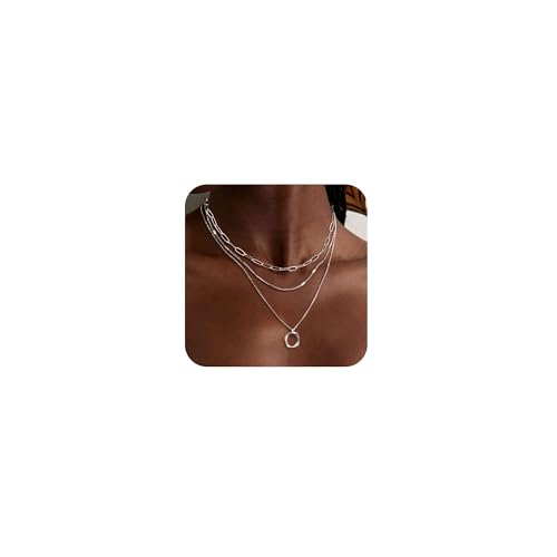 VIROMY Silber Halskette für Frauen - 14k Vergoldet Kette Zierlich Geschichtet Einfach Stapelbar Anhänger Halsketten Fischgrät Cuban Paperclip Kette Choker Silber schmuck für Frauen VIROMY Silber Halskette für Frauen - 14k Vergoldet Kette Zierlich Geschichtet Einfach Stapelbar Anhänger Halsketten Fischgrät Cuban Paperclip Kette Choker Silber schmuck für Frauen von VIROMY