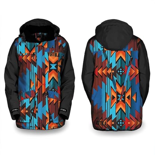 VIRTIKA Herren 3L, 25k Wasserdicht Isolierte Skijacke Snowboardjacke Aztec (as3, alpha, l, regular, regular) von VIRTIKA