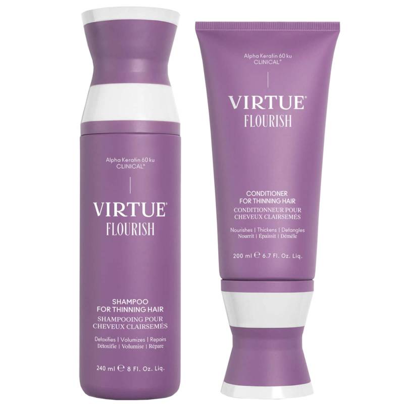VIRTUE Flourish Shampoo and Conditioner for Thinning Hair Bundle von VIRTUE