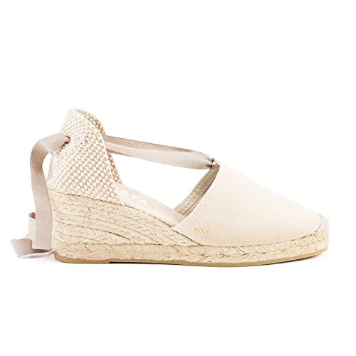 VISCATA Classic Espadrilles Heel Made in Spain, Beige - 36 M EU von VISCATA