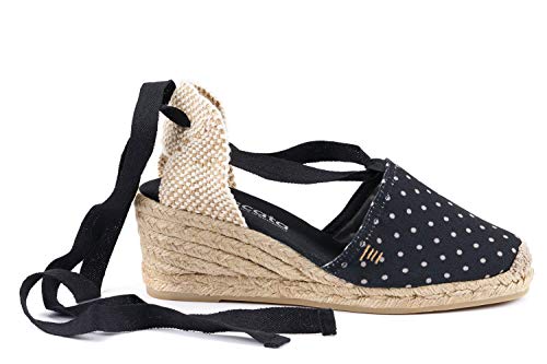 VISCATA Classic Espadrilles Heel Made in Spain, Black - 38 M EU von VISCATA