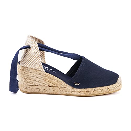 VISCATA Classic Espadrilles Heel Made in Spain, Navy Blue - 39 M EU von VISCATA