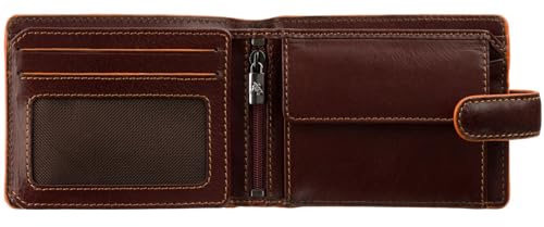 VISCONTI Alps Collection Morgex Leder Geldbörse RFID - Tap and Go ALP93, braun, Einheitsgröße, Modern von VISCONTI