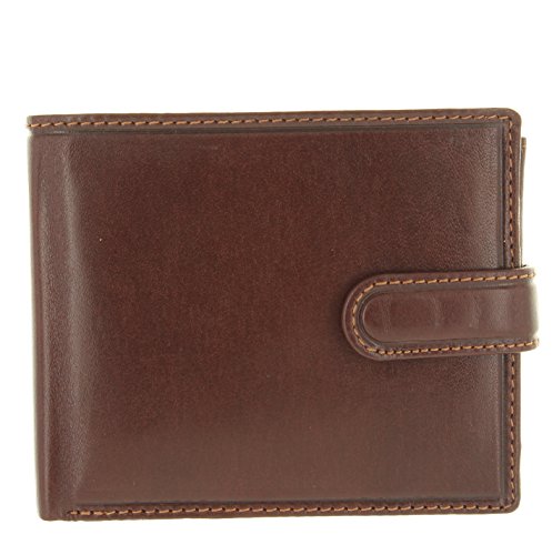 Visconti Monza Kollektion Herren-Brieftasche Rome, Leder, pflanzlich gegerbt mit RFID-Schutz MZ5 Braun von VISCONTI