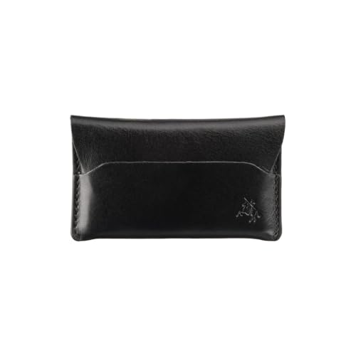 VISCONTI RAW Collection Akira Leder Micro Bargeld/Kartenetui, Schwarz, Schwarz, Micro Wallet von VISCONTI