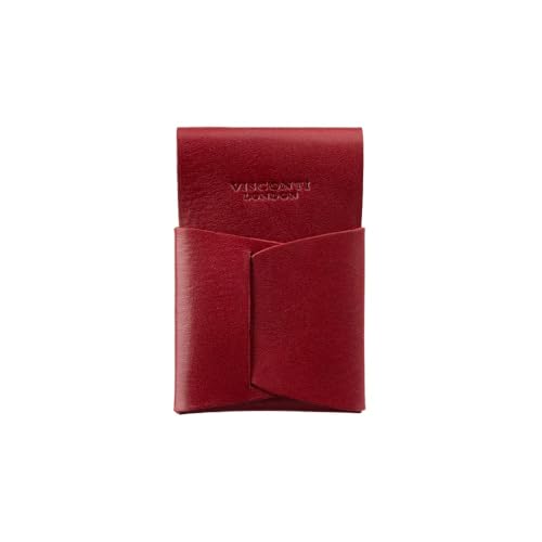 VISCONTI Raw Collection Origami-Leder Micro Cash/Card Ultra Slim Wallet Schwarz, Rot/Ausflug, einfarbig (Getaway Solids), Origami von VISCONTI