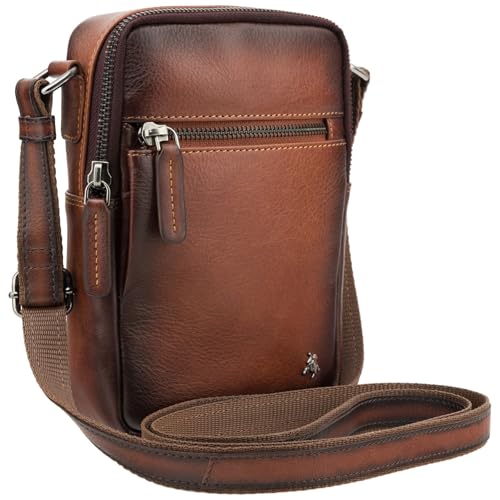 Visconti Atelier Collection Gianni AT43 Umhängetasche aus Leder, klein, Brüniertes Hellbraun, Einheitsgröße von VISCONTI