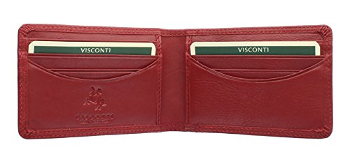 Visconti Heritage Kollektion Nelson, Kreditkartenhalter, Leder mit RFID-Schutz HT5 Rot von VISCONTI